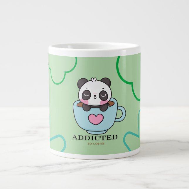Grande Tasse Panda bébé accro (Devant)