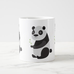 Grande Tasse Panda mangeant des pousses de bambou
