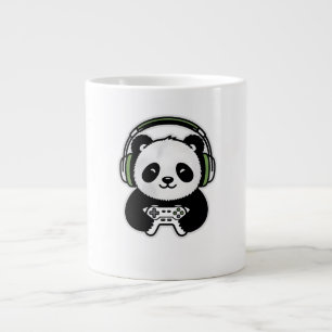 Grande Tasse Panda Mignon Joueur - Panda de jeu Kawaii avec cas