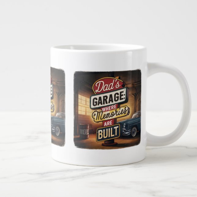 Grande Tasse Panneau automobile Vintage de garage papa (Droite)