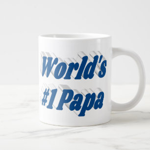 Grande Tasse Papa avec la boule de café géante en bleu marine à