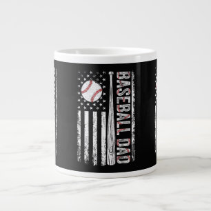 Grande Tasse Papa de baseball Drapeau américain Fête des pères