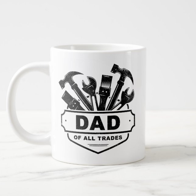 Grande Tasse Papa de tous les métiers - Outils pour homme de ma (Gauche)