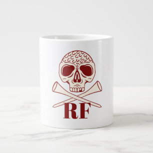 Grande Tasse Papa Golf Drôle Monogramme Crâne Rétro Téés Croisé