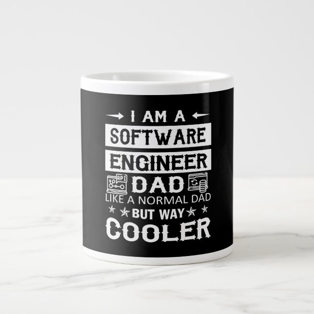 Grande Tasse Papa, ingénieur logiciel (Devant)
