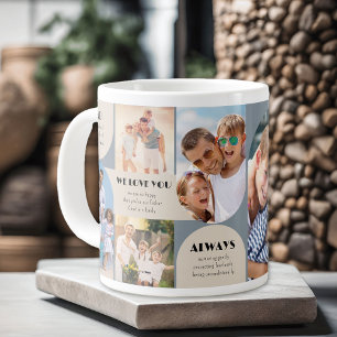 Grande Tasse Papa We Love You Always 6 Photo Collage Jumbo