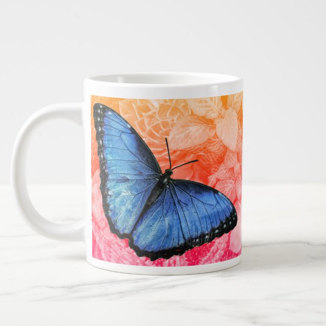 Grande Tasse Papillon bleu Morpho (Gauche)