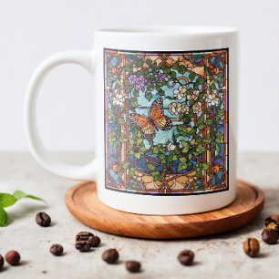 Grande Tasse Papillon en verre tendu