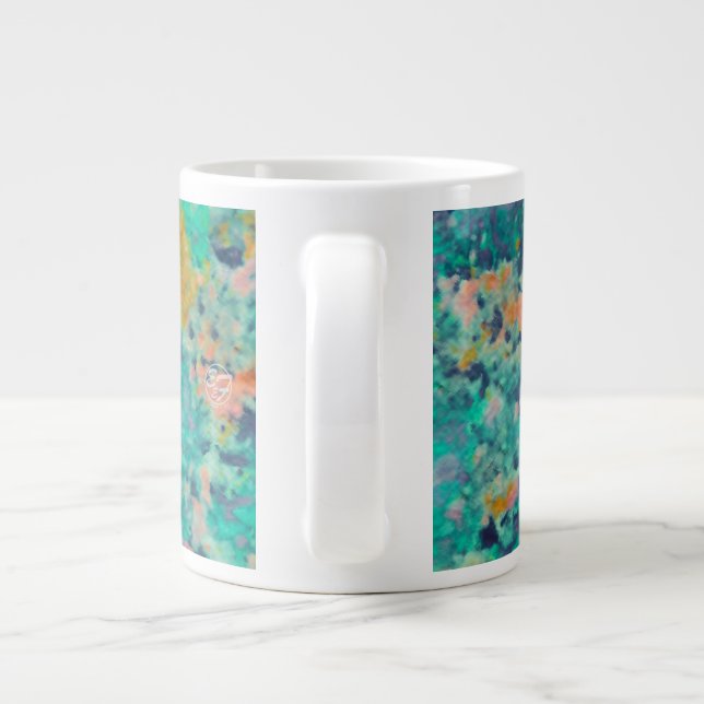 Grande Tasse Papillon & Fleur Florale (Dos)