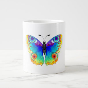 Grande Tasse Papillon Paon Arc-en-ciel
