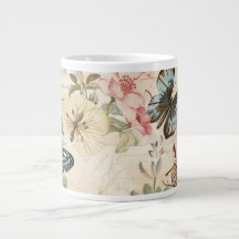 Papillons et fleurs vintages