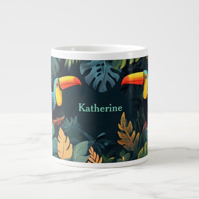 Grande Tasse Paradis Toucan : Conception personnalisable (Devant)