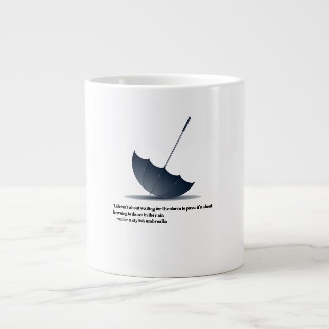 Grande Tasse Parapluie vers le bas (Devant)