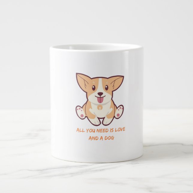 Grande Tasse Parfaits dessins pour les amoureux des chiens et l (Devant)