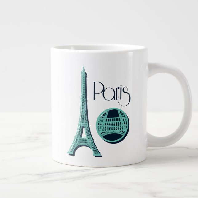 Grande Tasse Paris Turquoise (Droite)