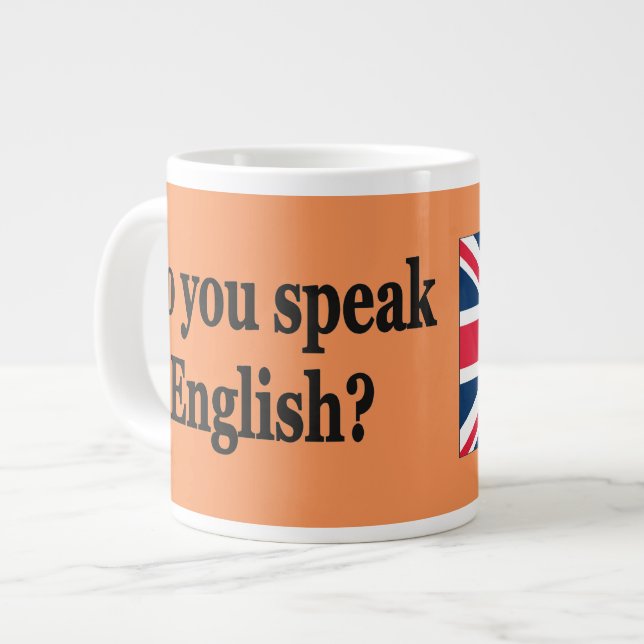 Grande Tasse Parles-tu anglais ? en anglais. Indicateur (Devant gauche)