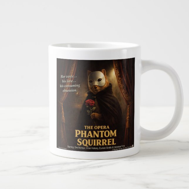 Grande Tasse Parodie de l'Opéra Fantôme Écureuil (Droite)