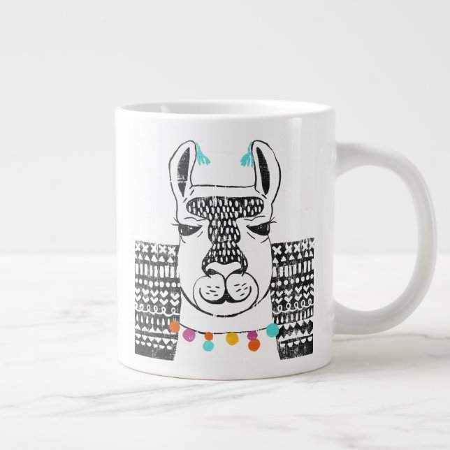 Grande Tasse Parti Llama - Portrait (Droite)