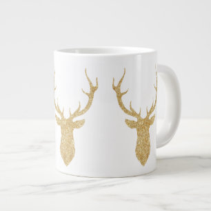 Grande Tasse Parties scintillant d'or Faux Cerf de Noël