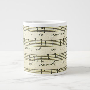 Grande Tasse Partition musicale vintage, partition musicale ant