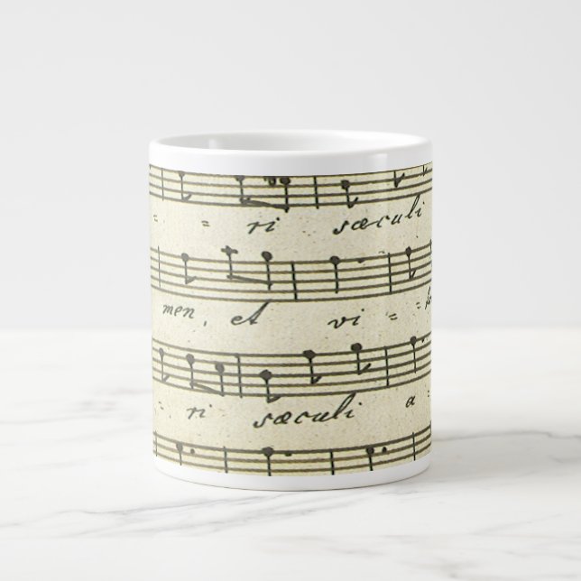 Grande Tasse Partition musicale vintage, partition musicale ant (Devant)