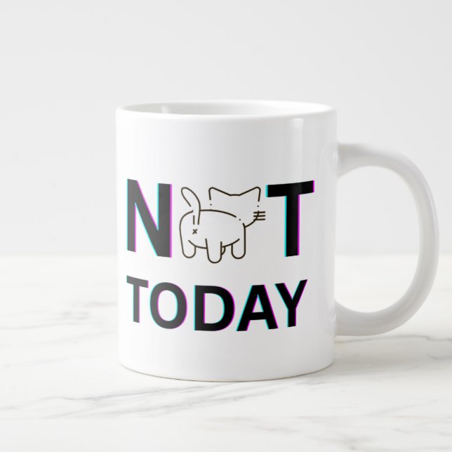 Grande Tasse pas aujourd'hui chat (Droite)
