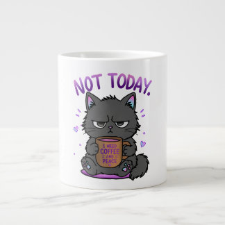 Grande Tasse Pas aujourd'hui Grumpy Cat Amoureux du Café Mignon