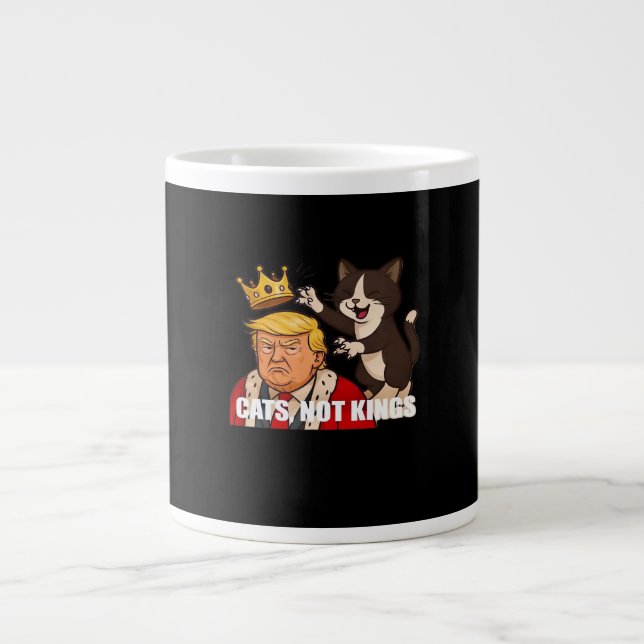 Grande Tasse Pas de rois Anti Chats Drôle Style Classique (Devant)
