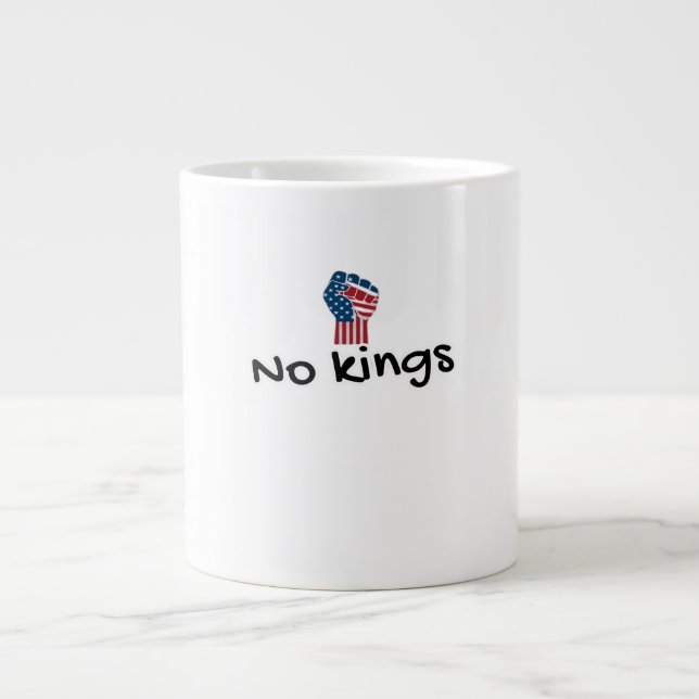 Grande Tasse Pas de rois en Amérique Classique Minimal Propre (Devant)