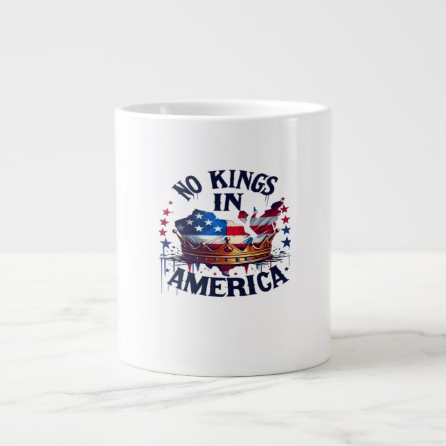 Grande Tasse Pas de rois en Amérique Classique Rétro Cool (Devant)