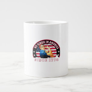 Grande Tasse Pas de rois en Amérique depuis 1776 Drapeau USA Sa