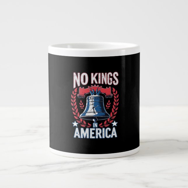 Grande Tasse Pas de rois en Amérique Design Classique Graphique (Devant)