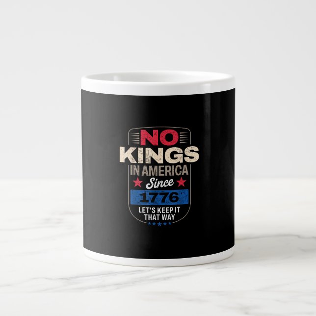 Grande Tasse Pas de rois en Amérique Retro Classic (Devant)