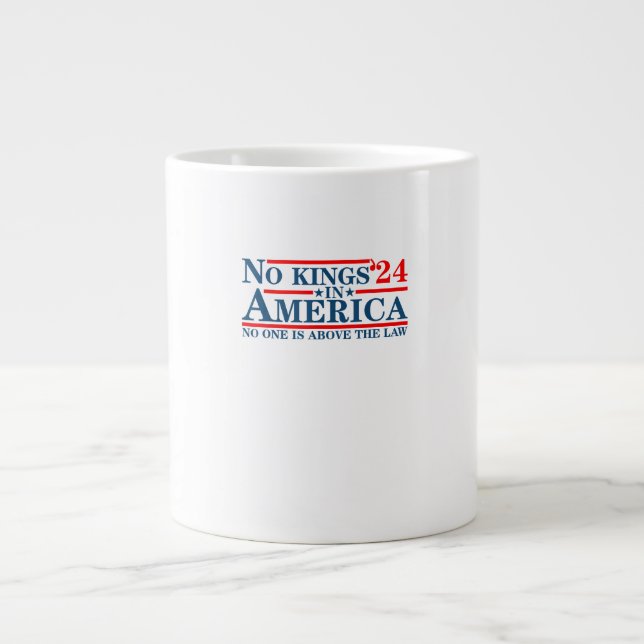Grande Tasse Pas de rois en Amérique Rétro Classique (Devant)
