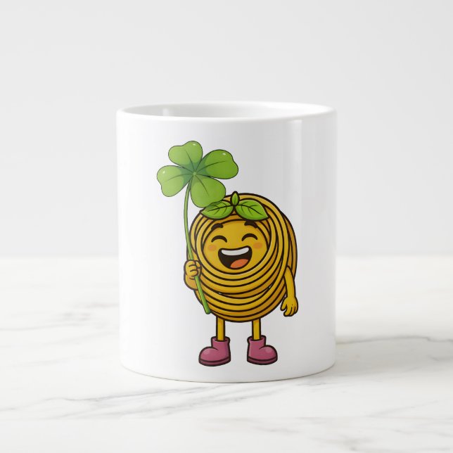 Grande Tasse Pasta Polo – Lucky  with Clover -Shirt (Devant)