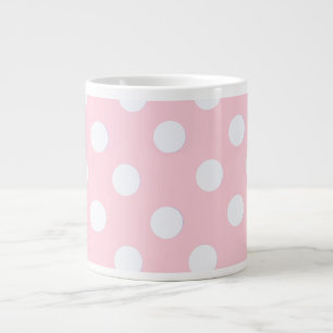 Grande Tasse Pastel rose à pois  