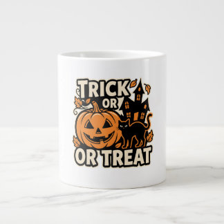 Grande Tasse Patch de chat Halloween Trick or Treat