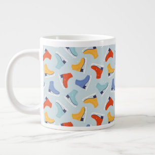 Grande Tasse Patinage de glace coloré Motif d'hiver