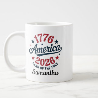 Grande Tasse Patriotic America 1776-2026 Personalized 