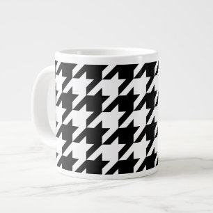 Grande Tasse Patters de Black and White Large Houndstooth