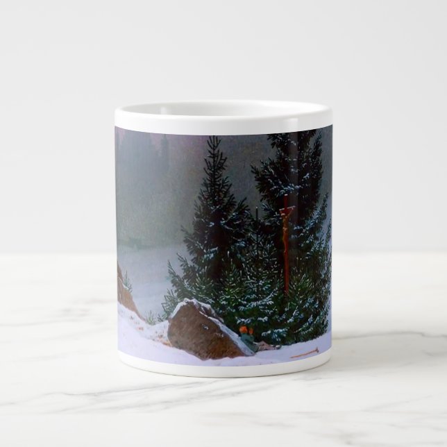 Grande Tasse Paysage d'hiver Caspar David Friedrich (Devant)