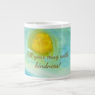 Grande Tasse Paysage Solaire Art Naïf Fantaisiste