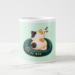 Grande Tasse "PDG de Nap" Chat dormant sur le canapé