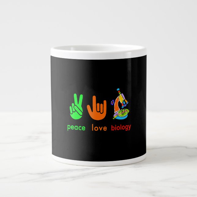Grande Tasse Peace Loology Microscope Peintre Science Tea (Devant)