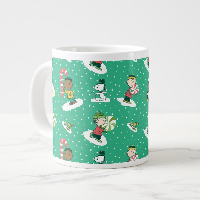 Grande Tasse Peanuts Peppermint Dreams Snowflake Motif (Devant gauche)