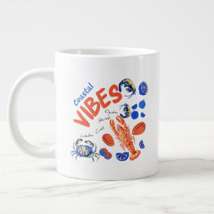Grande Tasse Pêcheur de plage de fruits de mer Océan Tropical C