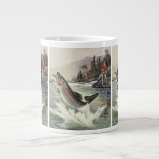 Grande Tasse Pêcheur vintage de truite arc-en-ciel Pêche du poi