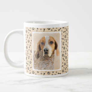 Grande Tasse Peinture américaine anglaise sur pilon - Chien Art