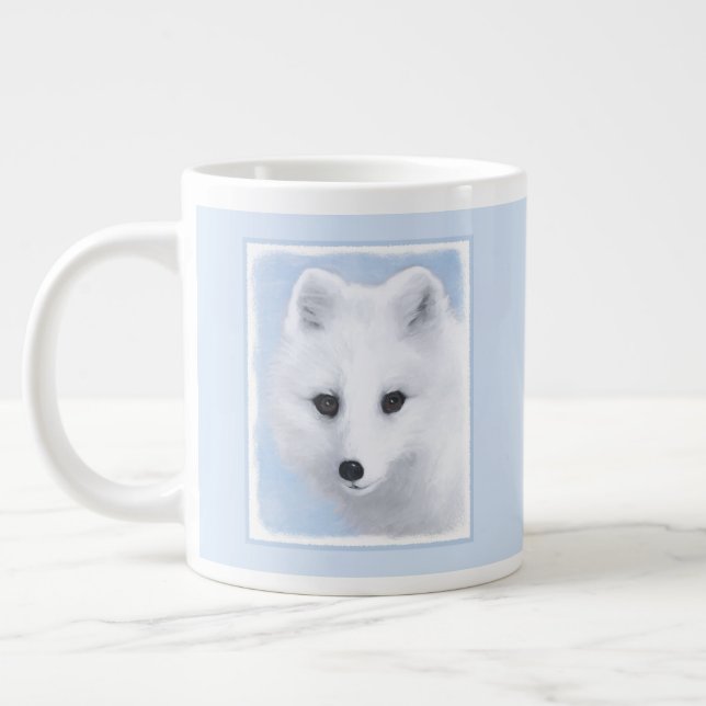 Grande Tasse Peinture Arctic Fox - Art original de la faune (Gauche)