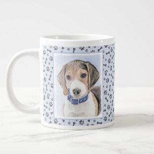 Grande Tasse Peinture beagle - Cute Original Chien Art